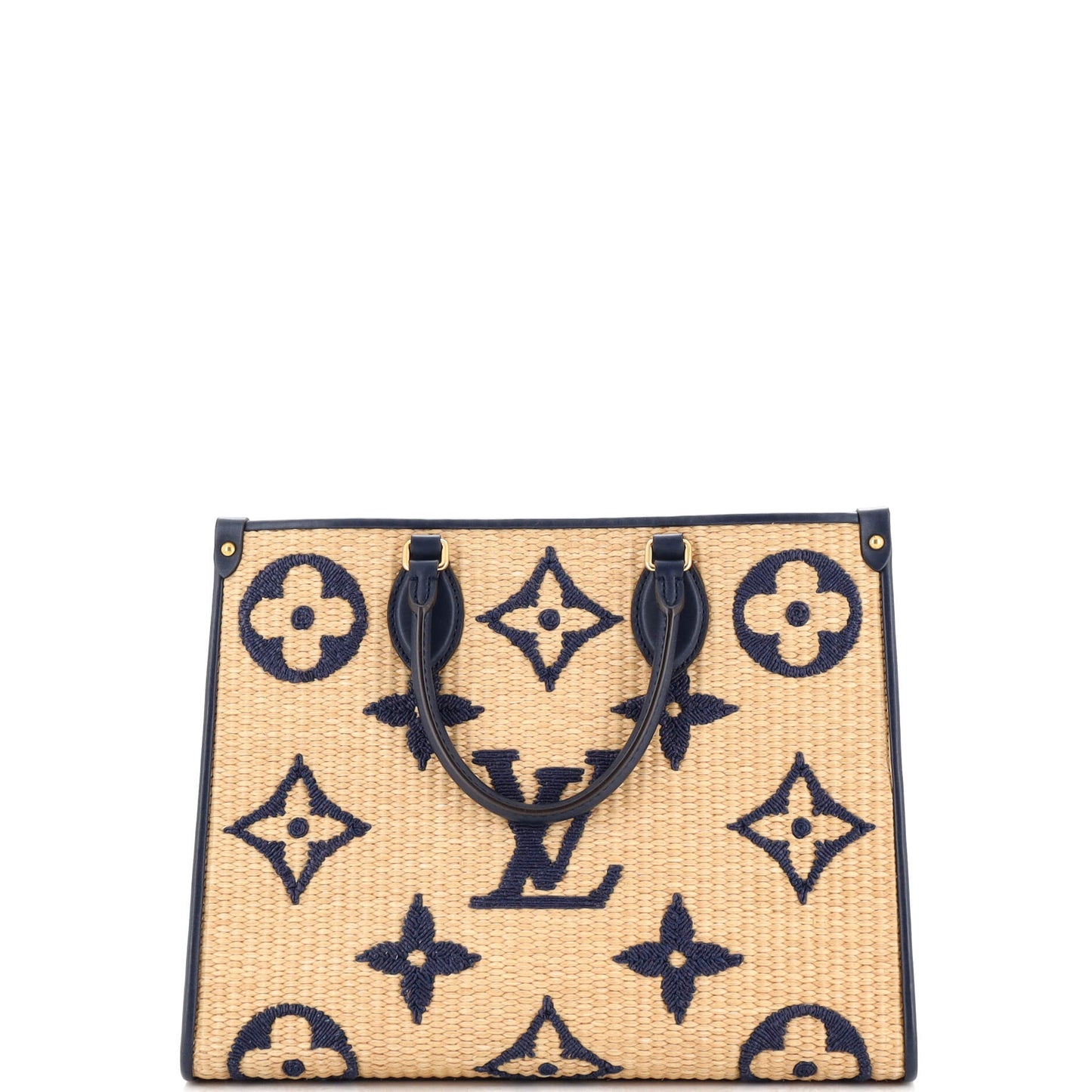 Louis Vuitton Onthego Tote Giant Mm Raffia Monogram Shoulder Bag