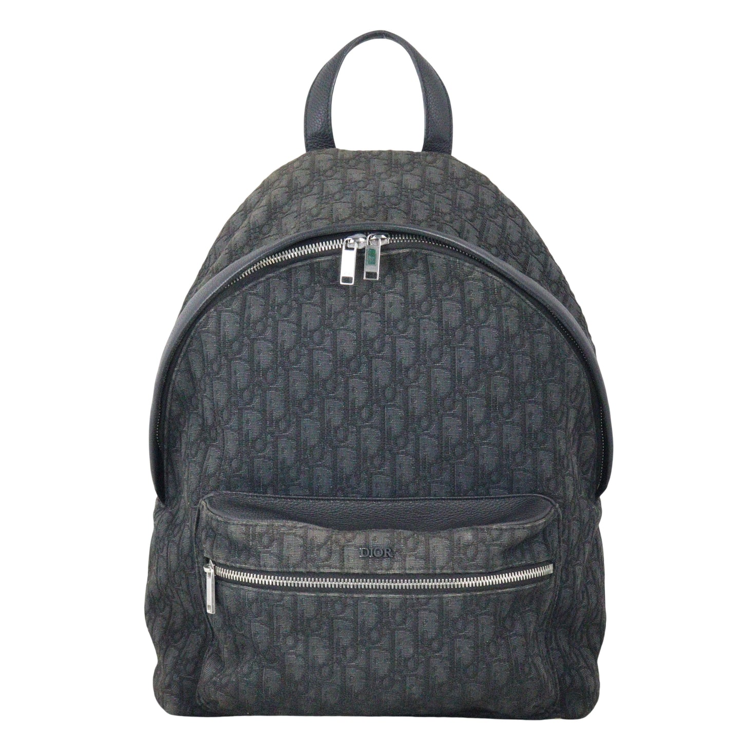 Dior Shoulder Bag Rider Backpack Oblique Canvas Black Blue