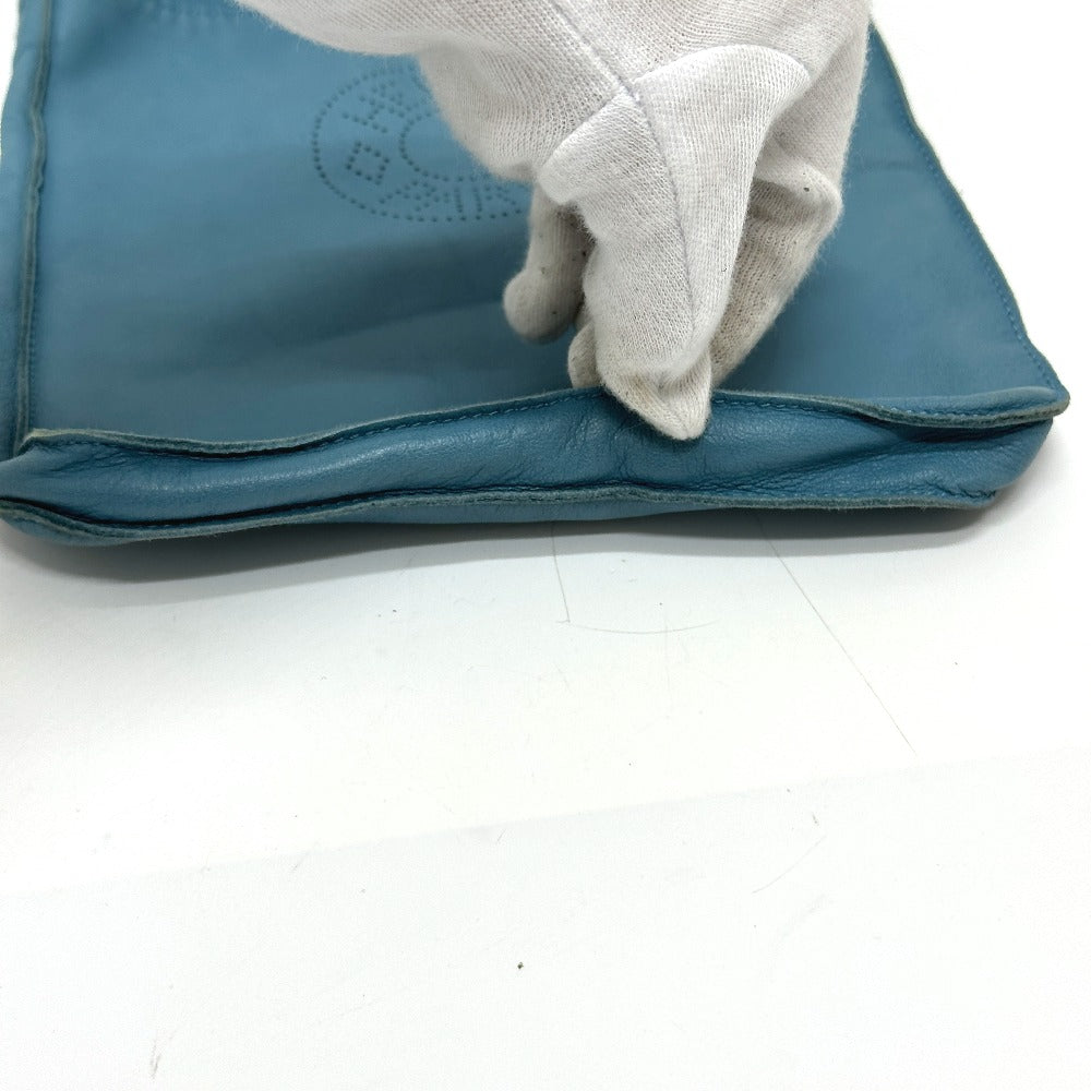 Shoulder Bag Crude Cell Leather Blue