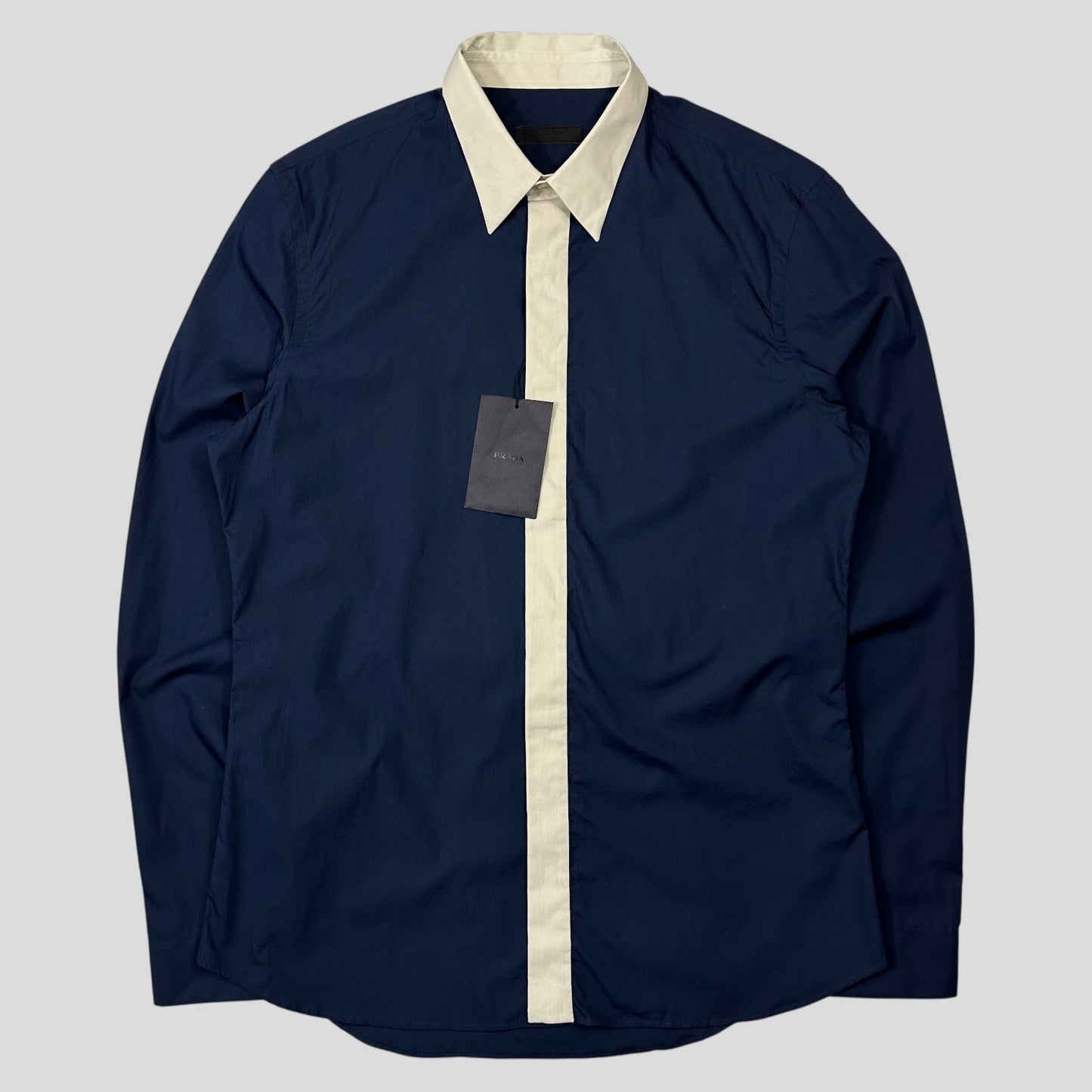 Prada Handbag Store Exclusive Contrast Stripe Shirt - M