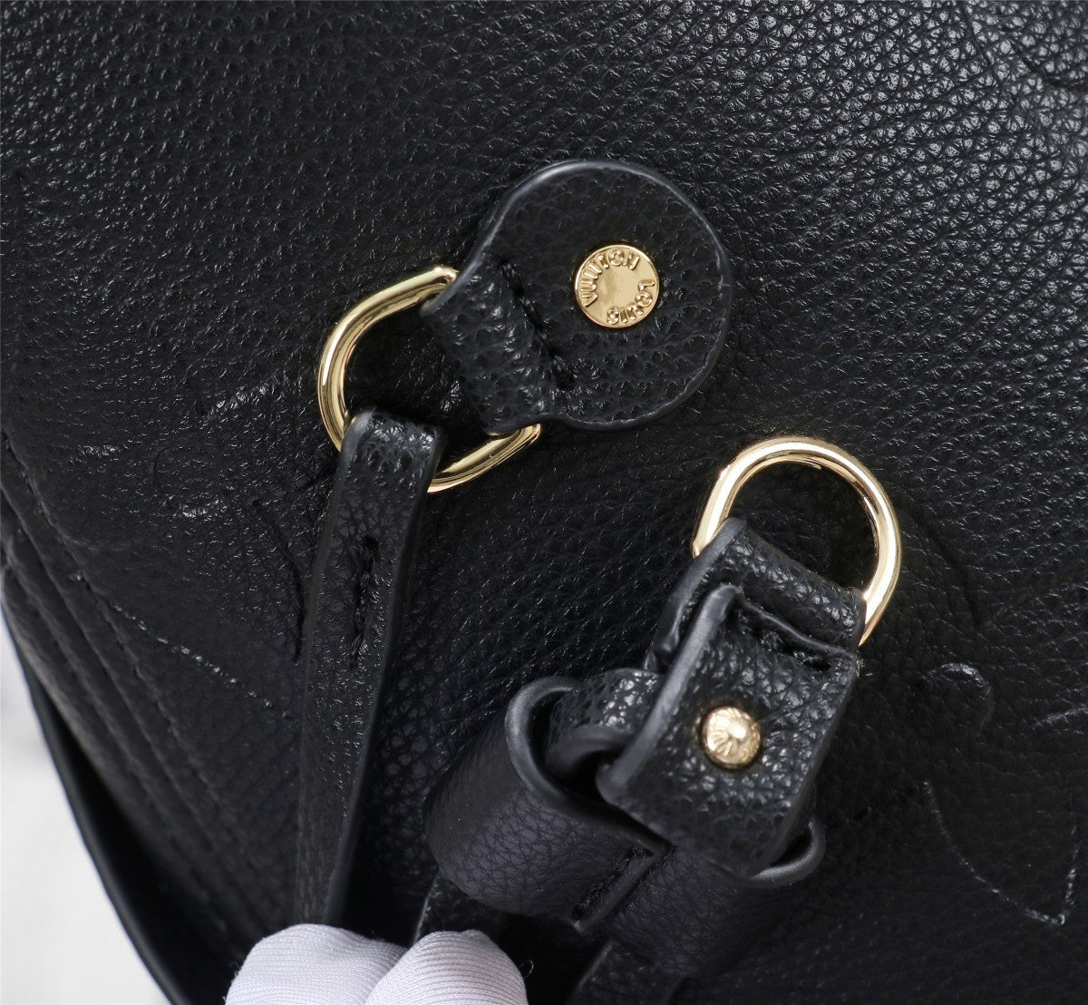 Louis Vuitton Neverfull Mm Tote Bag Empreinte For Women Monogram Black Shoulder Bag