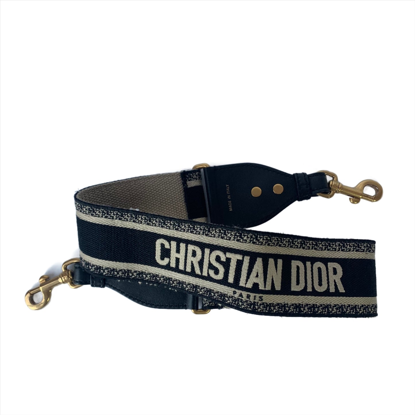 Dior Saddle Strap With Handbag Canvas Black Travel Bag