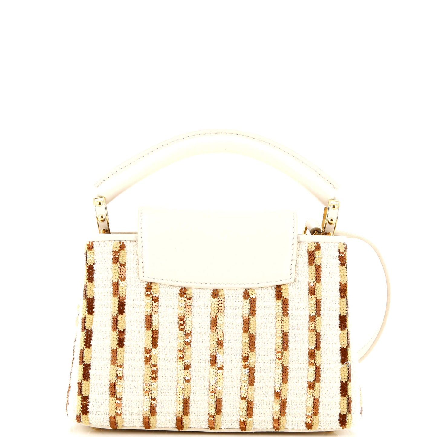 Louis Vuitton Capucines Bag Tweed And Sequins Mini Travel Bag