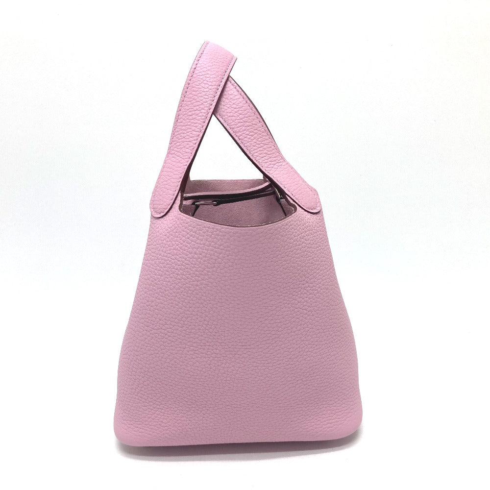 Taurillon Clemence Picotan Lock Pm Pink Travel Bag