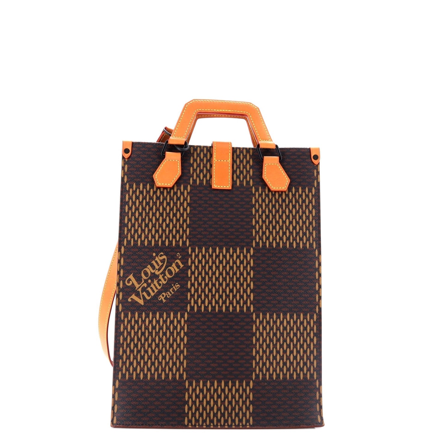 Louis Vuitton Nigo Tote Limited Edition Giant Damier And Canvas Monogram Tote Bag