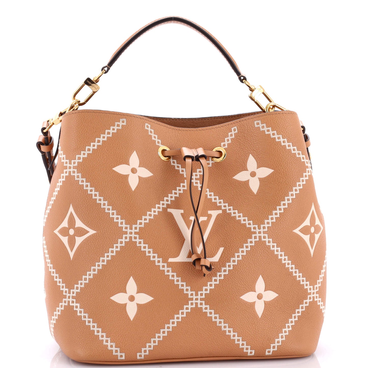 Louis Vuitton Neonoe Handbag Empreinte Giant Broderies Mm Monogram Shoulder Bag