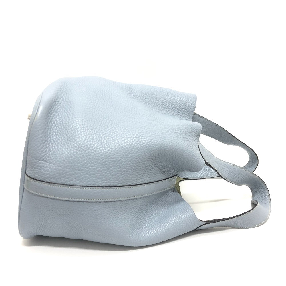 Hermes Handbag Taurillon Clemence Picotan Lock Gm Blue Travel Bag
