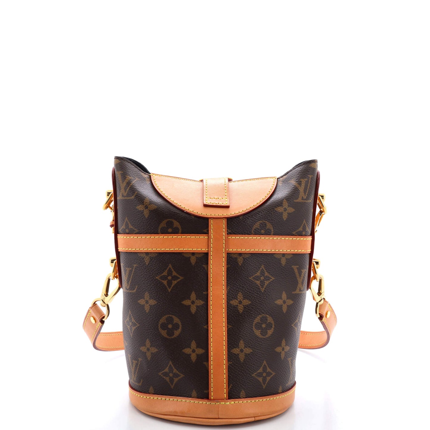 Louis Vuitton Duffle Handbag Canvas Monogram Bucket Bag
