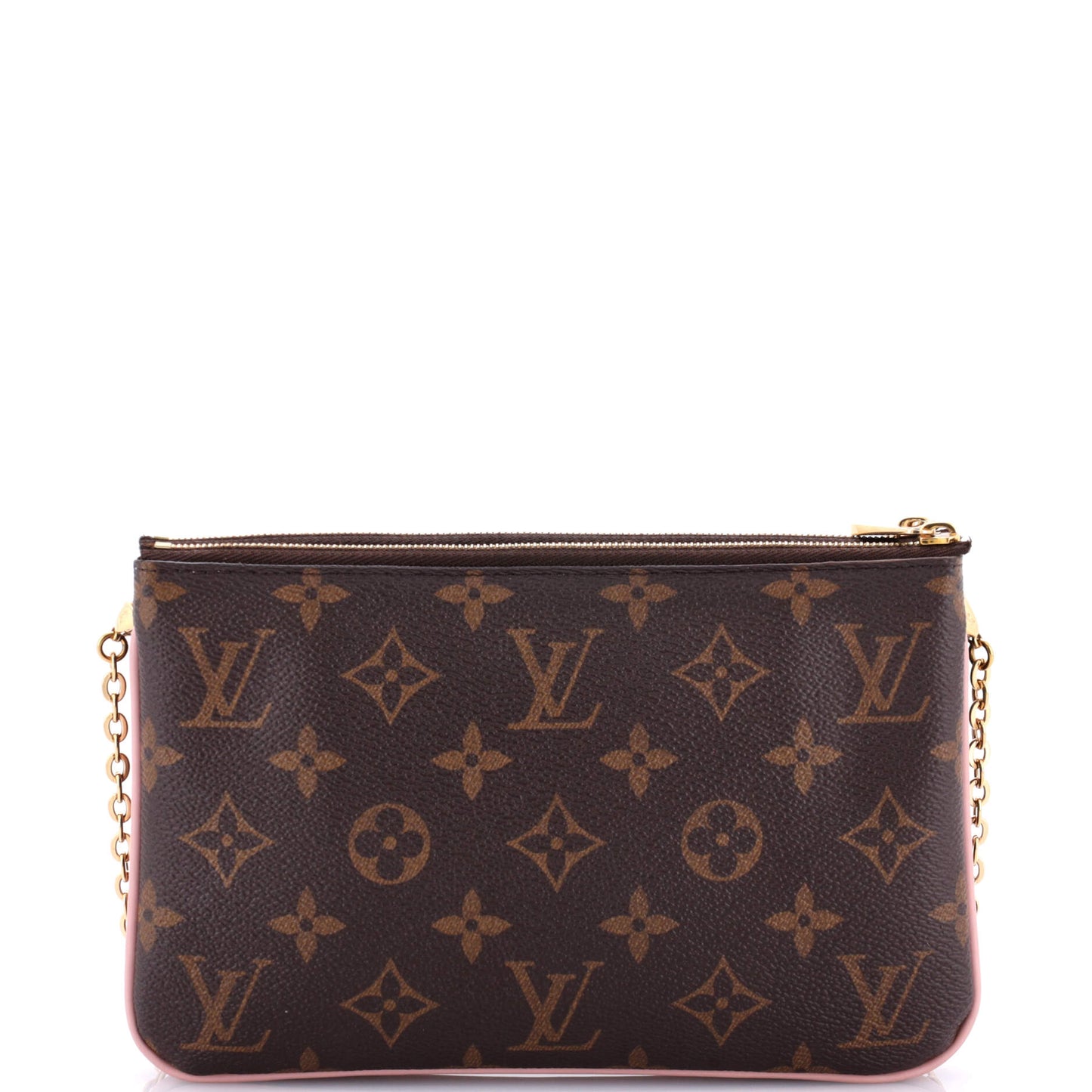 Louis Vuitton Double Zip Pochette Limited Edition Blooming Flowers Canvas Monogram Shoulder Bag