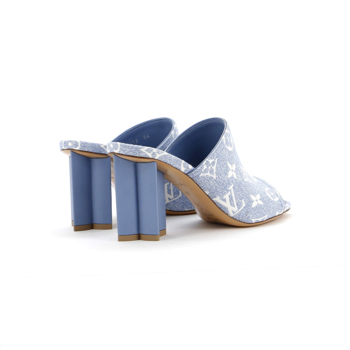 Louis Vuitton Women Silhouette Mules Handbag Denim Monogram Travel Bag