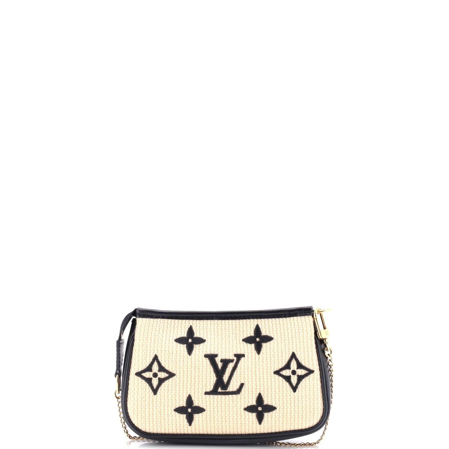 Louis Vuitton Pochette Accessoires Giant Embroidered Cotton Shoulder Bag Monogram