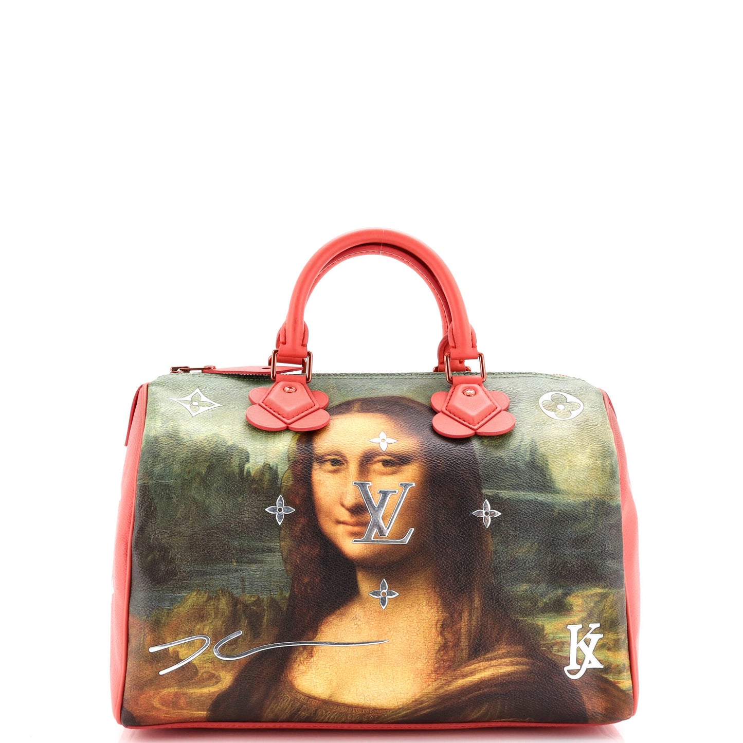 Louis Vuitton Speedy Handbag Limited Edition Jeff Koons Da Canvas Travel Bag