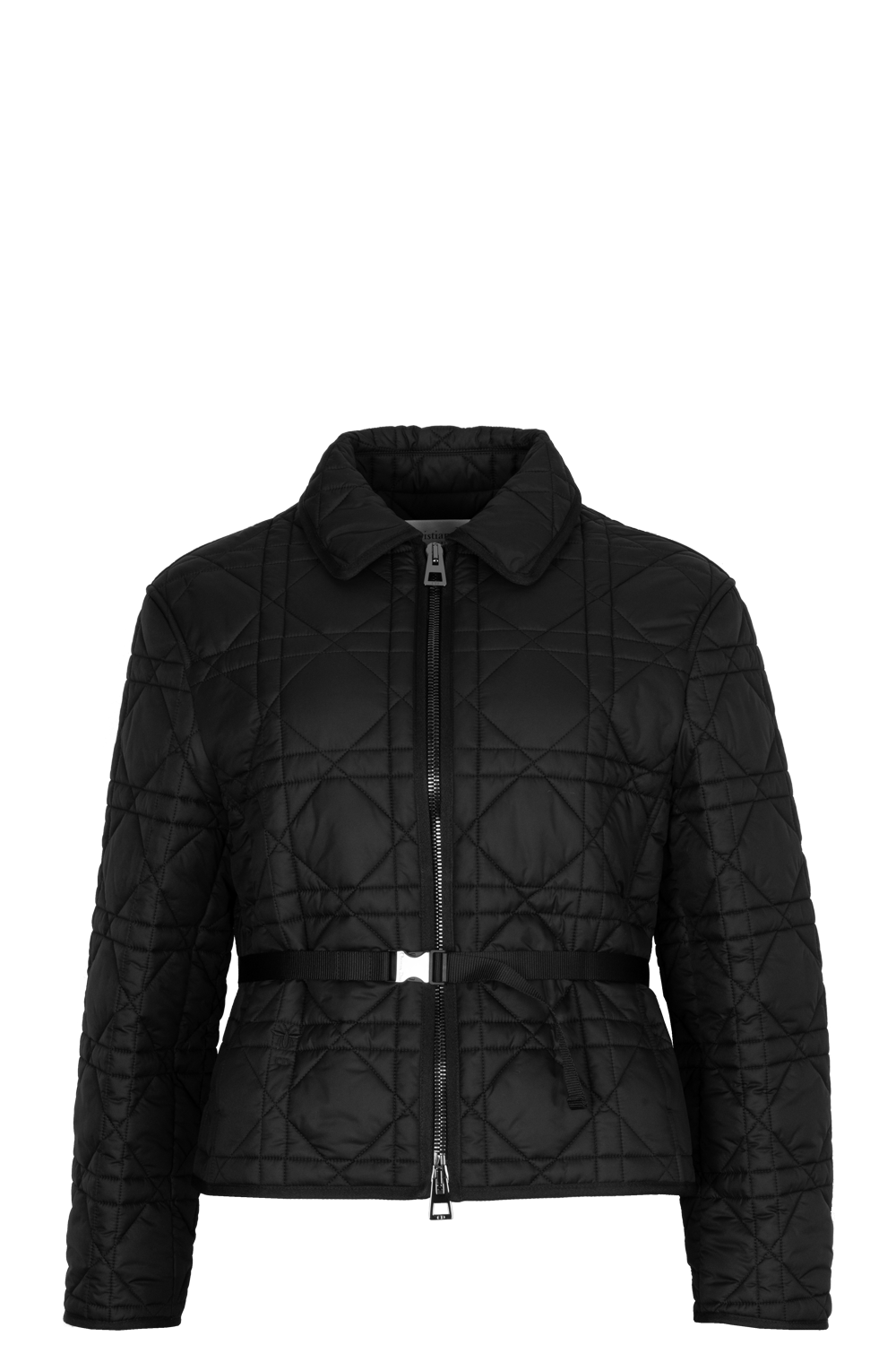 Dior Macrocannage Belted Coat Black