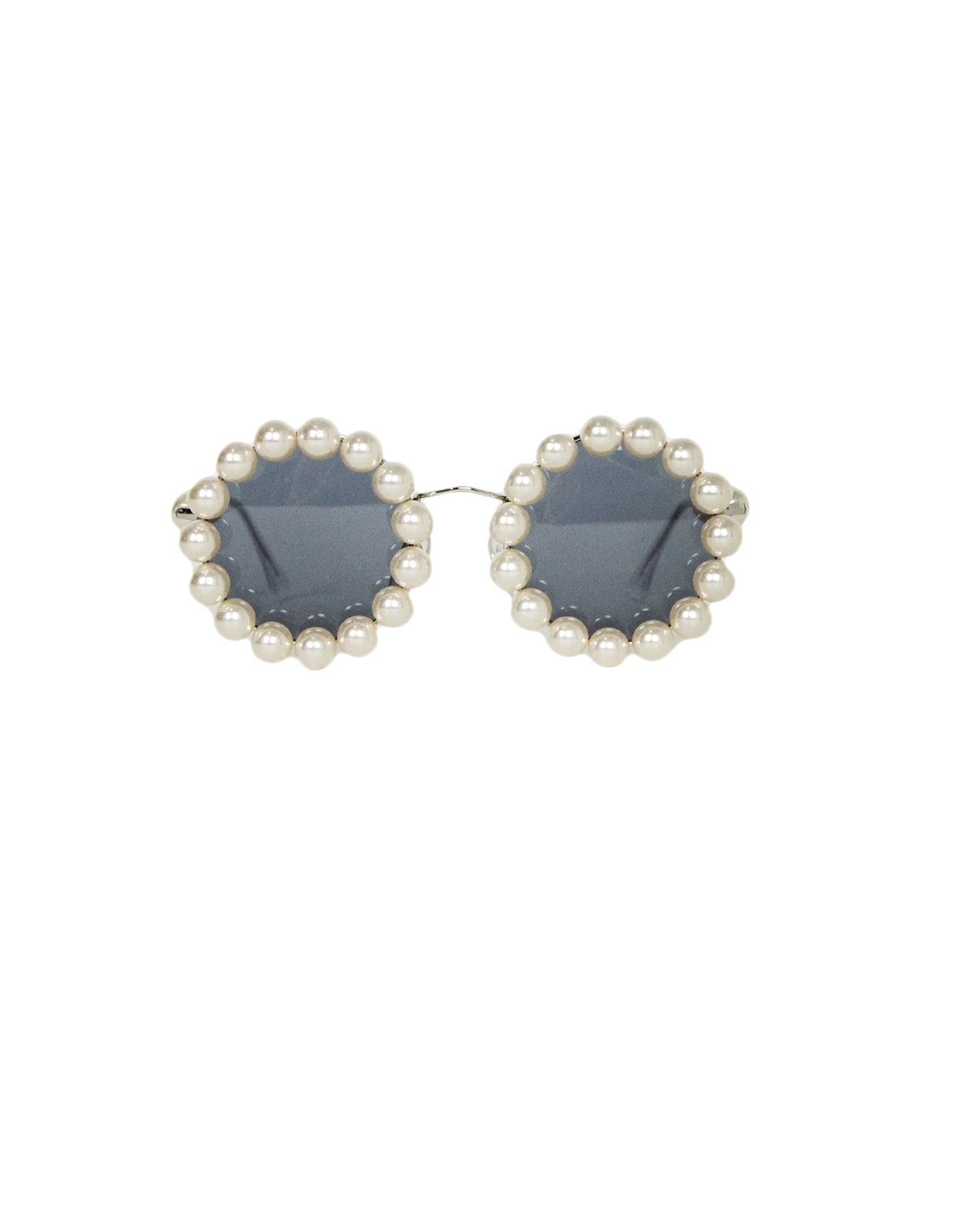 Chanel ' Runway Round Pearl Framed Sunglasses