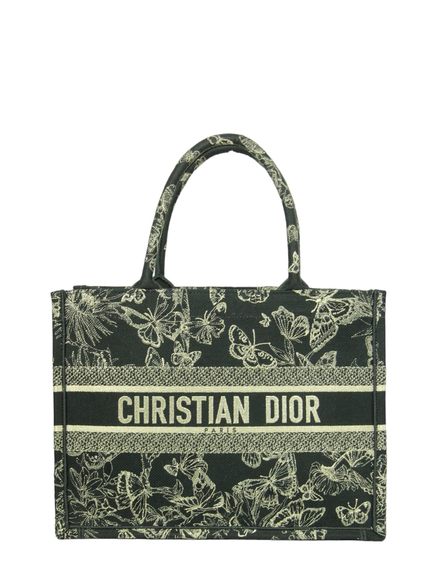 Dior Handbag Christian New York Book Tote Bag Canvas Black Gold