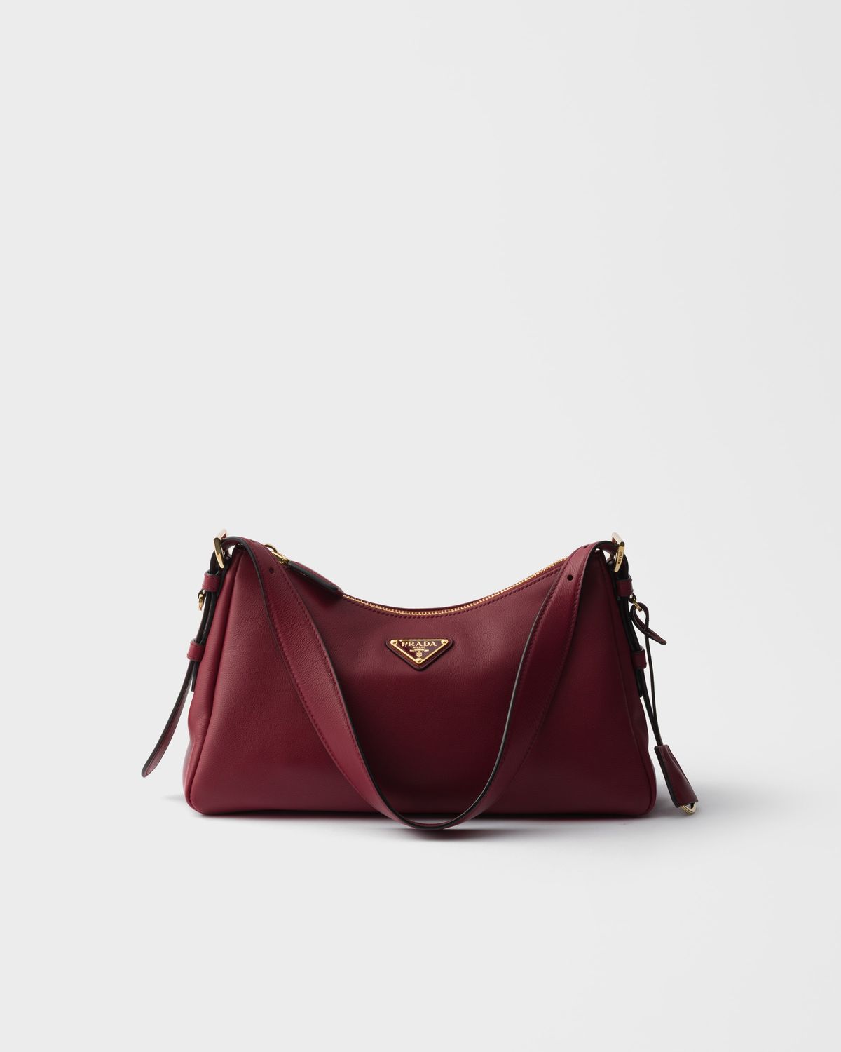 Prada Cashier Purse Burgundy Handbag Leather Black Travel Bag