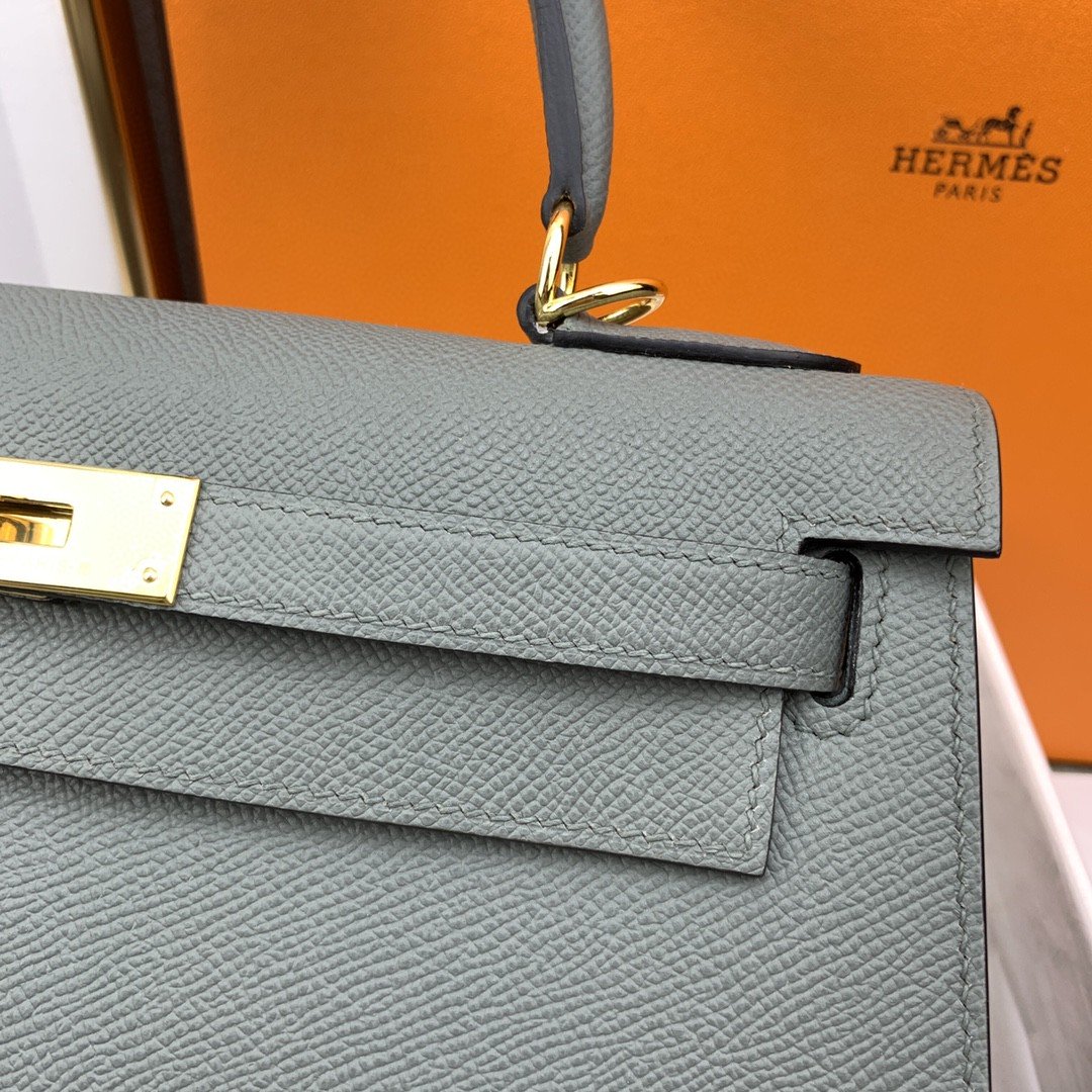 Top Quality Kelly Sellier Epsom Grey Bag Shoulder Bag