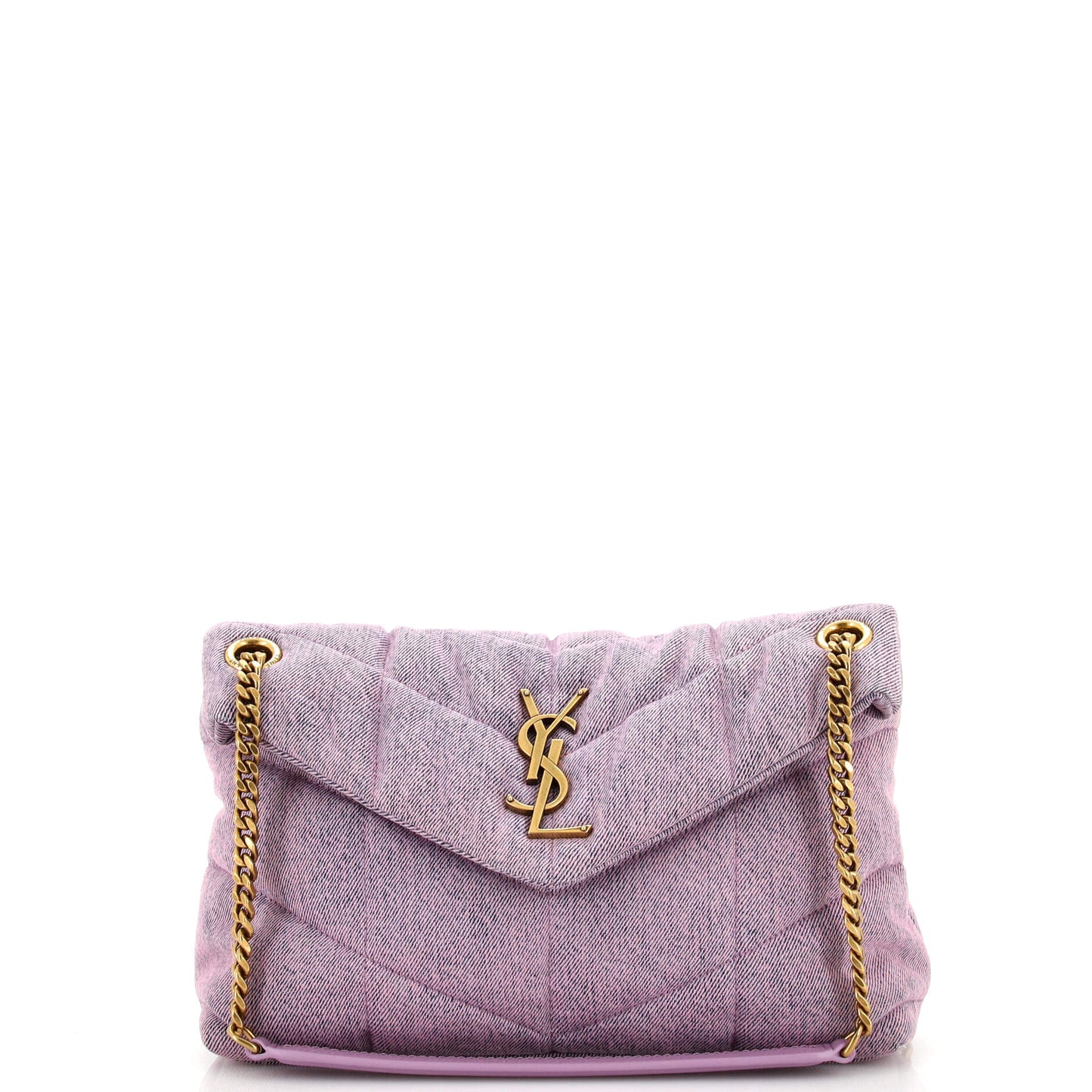 YSL Saint Laurent Luxury Trending Loulou Puffer Shoulder Bag Denim Quilted Small Denim Small 6