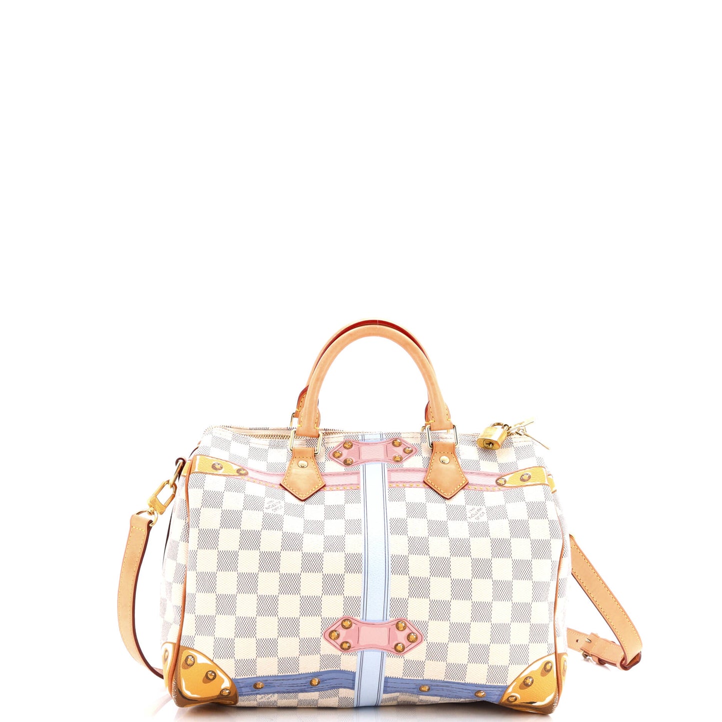 Louis Vuitton Speedy Bandouliere Bag Limited Edition Damier Summer Travel Bag
