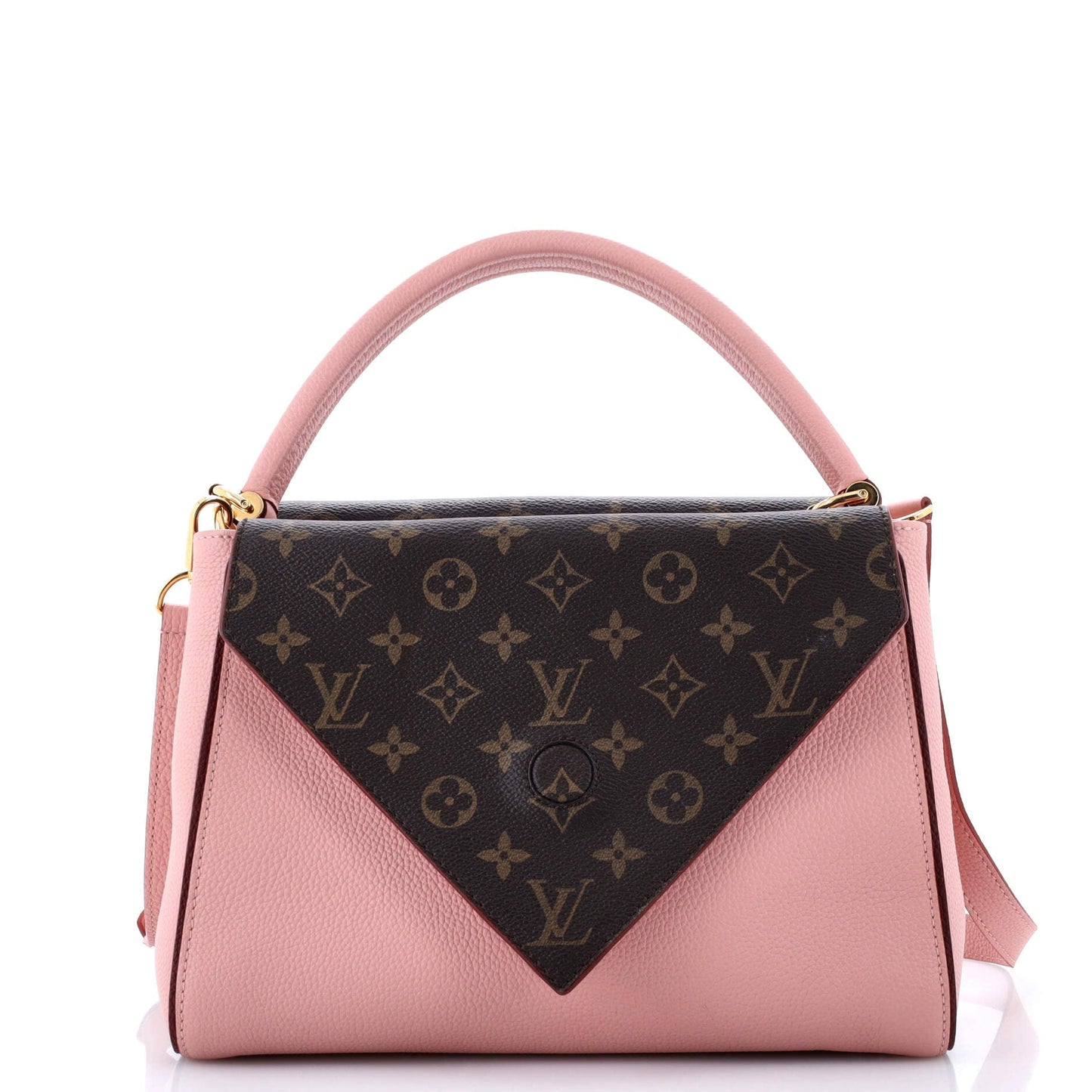 Louis Vuitton Double Handbag Calfskin With Canvas Monogram Travel Bag Canvas 300294185