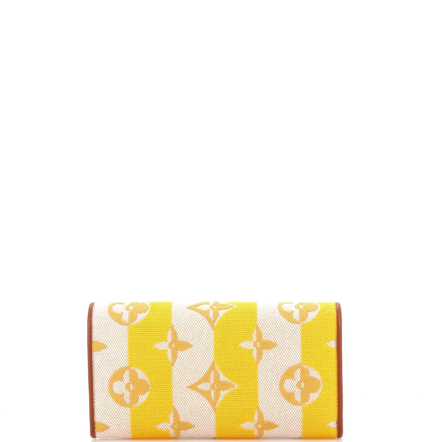 Louis Vuitton Capucines Wallet Striped Embroidered Handbag Canvas Travel Bag