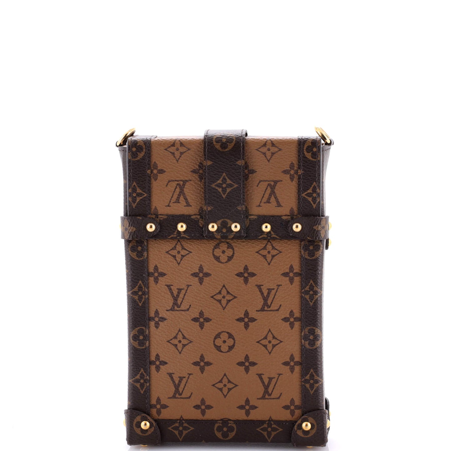 Louis Vuitton Vertical Trunk Pochette Reverse Shoulder Bag Canvas Monogram Canvas 30084175