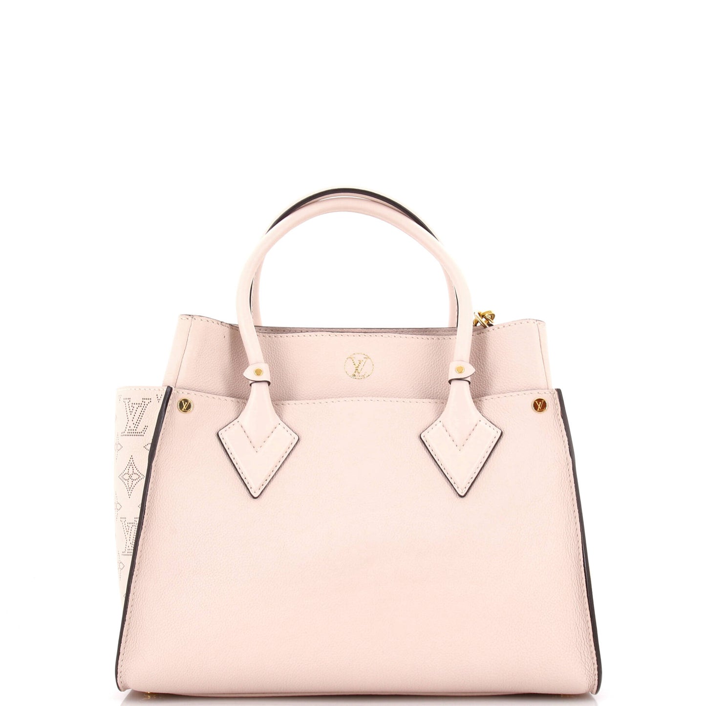 Louis Vuitton On My Side Tote Mahina Mm Leather Tote Bag