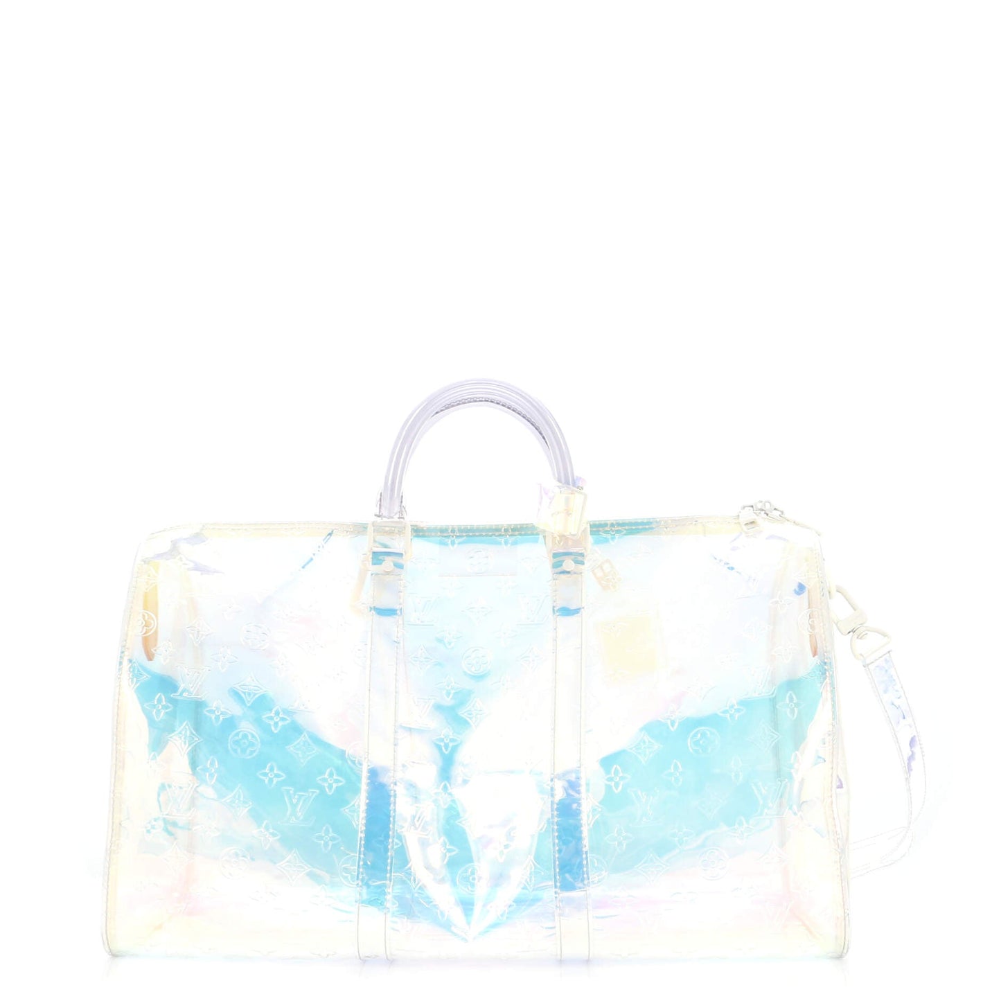 Louis Vuitton Keepall Bandouliere Bag Limited Edition Prism Pvc Monogram Travel Bag