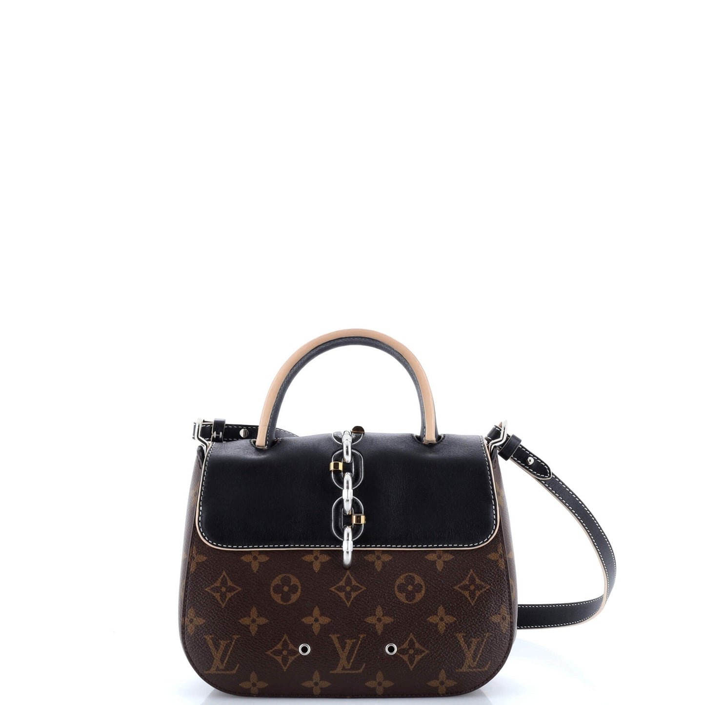 Louis Vuitton Chain It Handbag With Pm Leather Canvas Shoulder Bag Leather Pm3022141