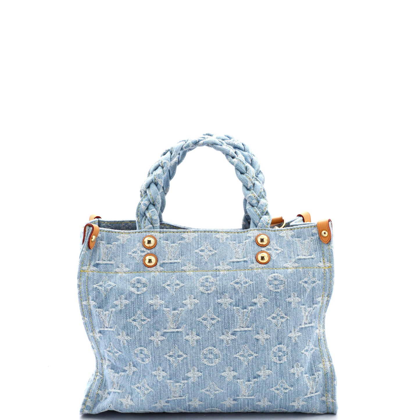 Louis Vuitton Let Go Handbag Pm Denim Monogram Tote Bag