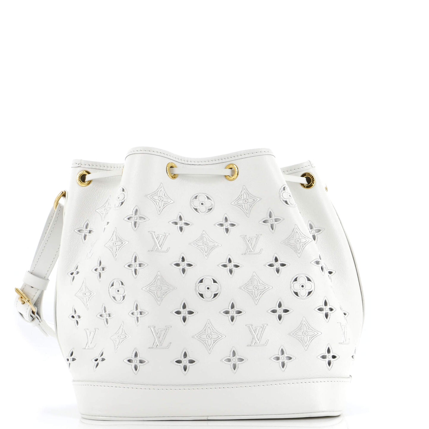 Louis Vuitton Petit Noe Nm Handbag Cutout Broderie Leather Monogram Shoulder Bag