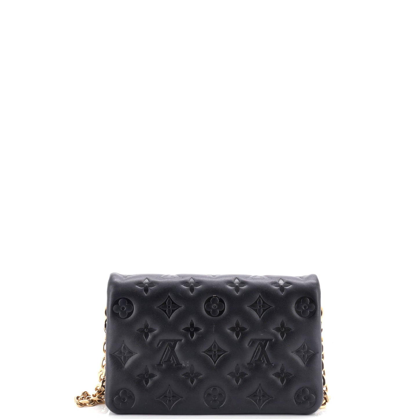 Louis Vuitton Coussin Pochette Embossed Lambskin Shoulder Bag Monogram Lambskin 3036561
