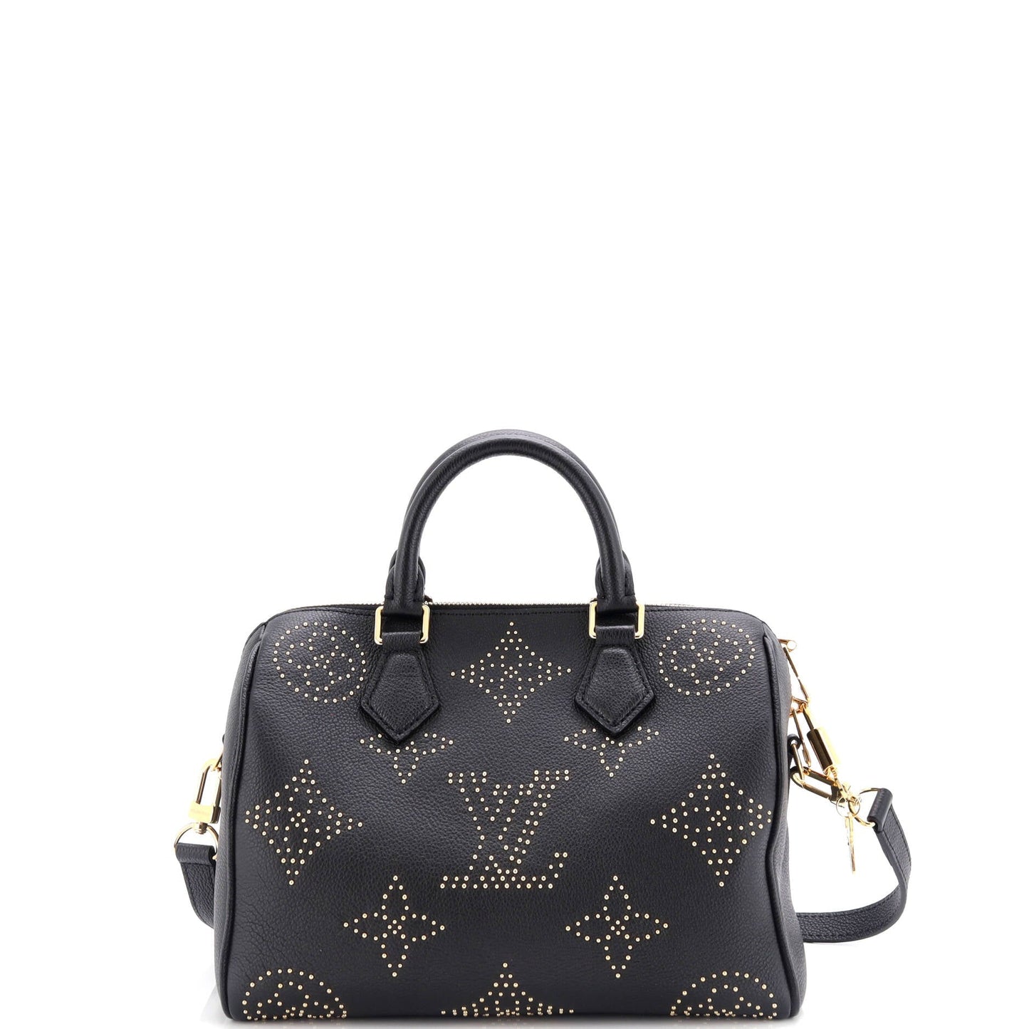 Louis Vuitton Speedy Bandouliere Bag Studded Giant Leather Monogram Travel Bag