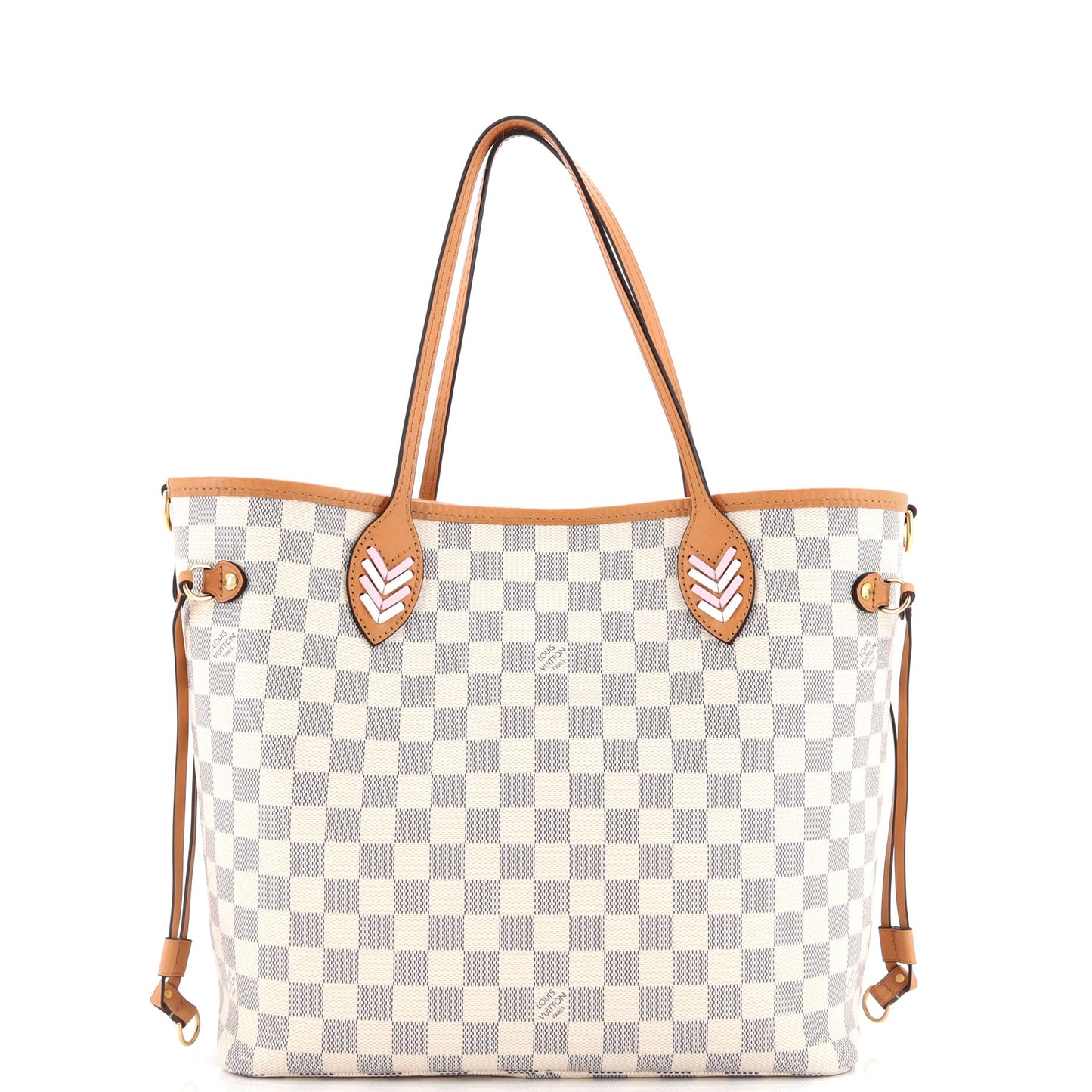 Louis Vuitton Neverfull Nm Tote Damier With Braided Detail Tote Bag