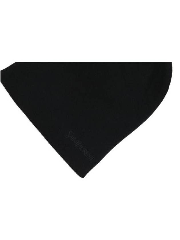 YSL Saint Laurent Luxury Trending Cashmere Beanie Handbag Black Logo Embroidered Travel Bag