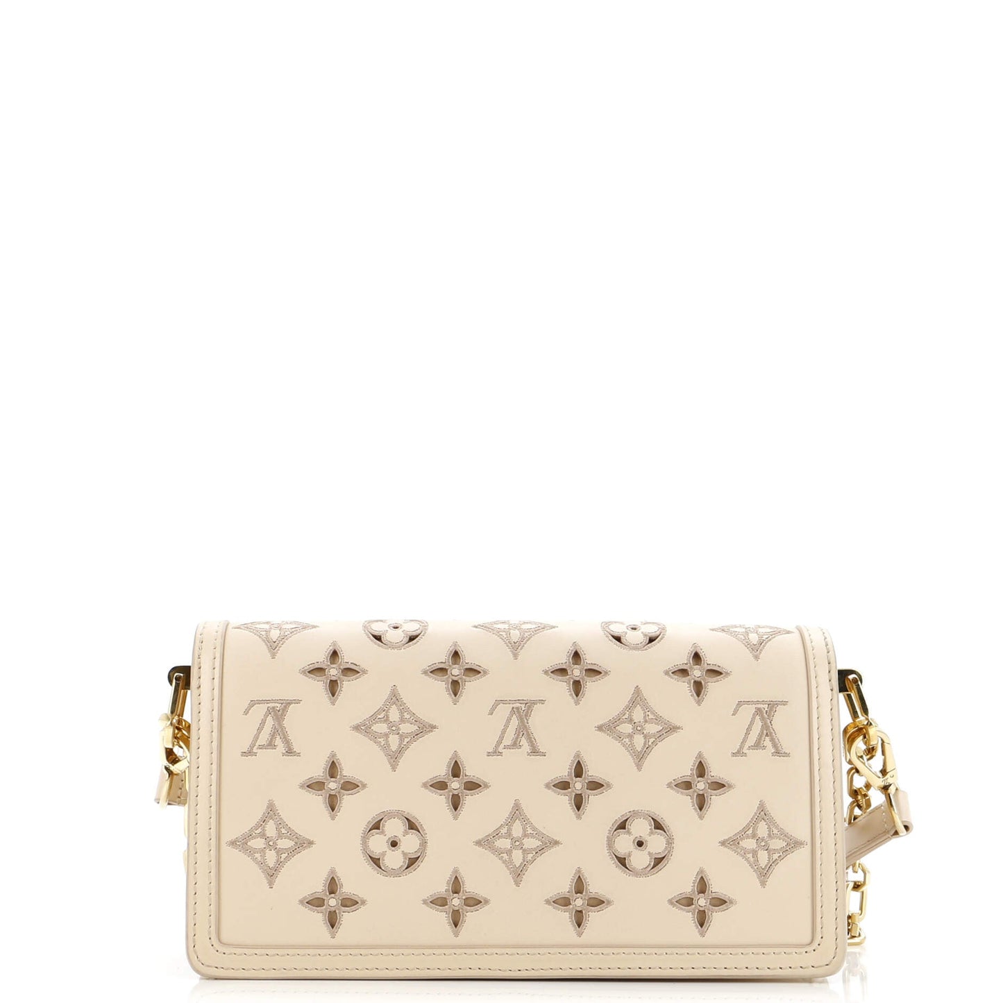 Louis Vuitton Dauphine Shoulder Bag Cutout Broderie East West Leather Monogram