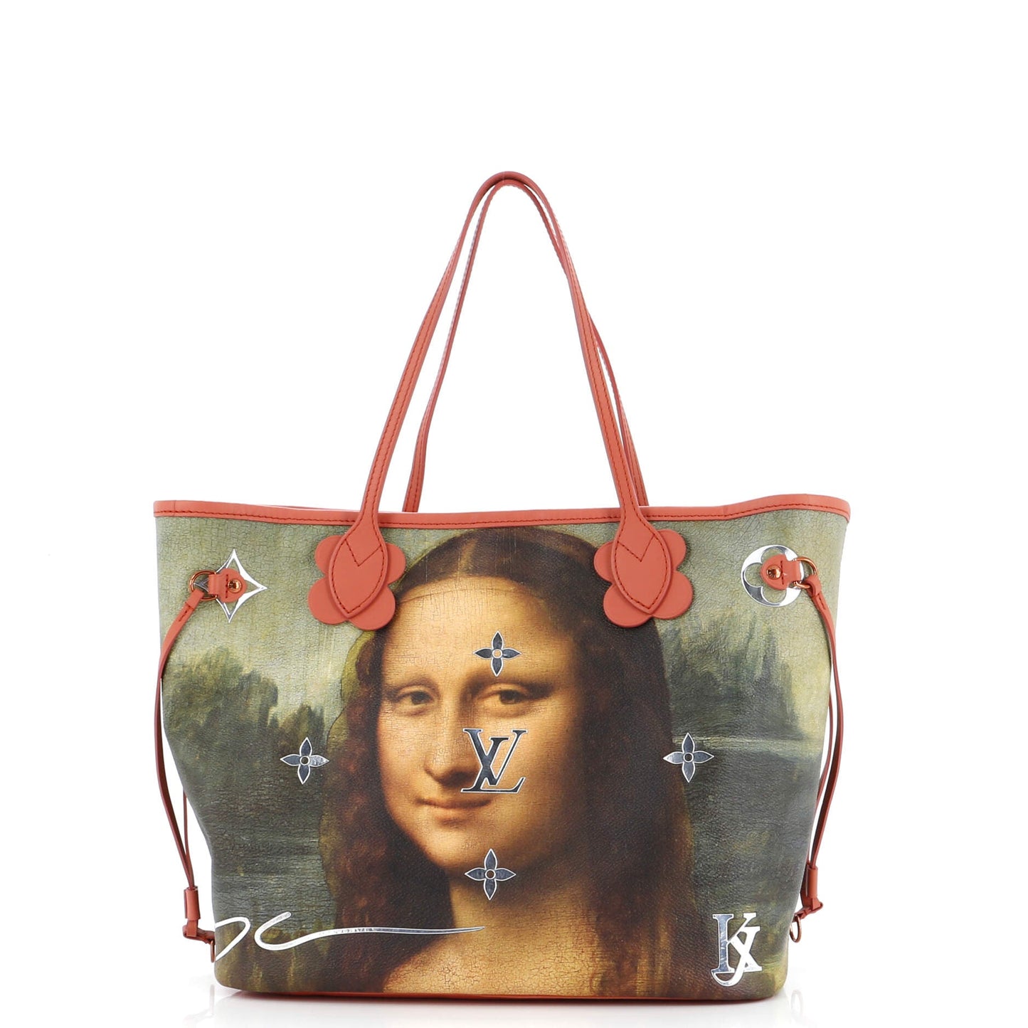 Louis Vuitton Neverfull Nm Tote Limited Edition Jeff Koons Canvas Tote Bag