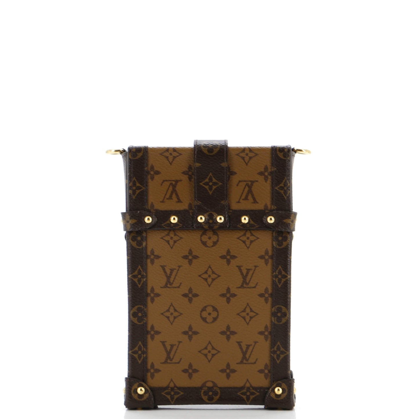 Louis Vuitton Vertical Trunk Pochette Reverse Shoulder Bag Canvas Monogram Canvas 3063351