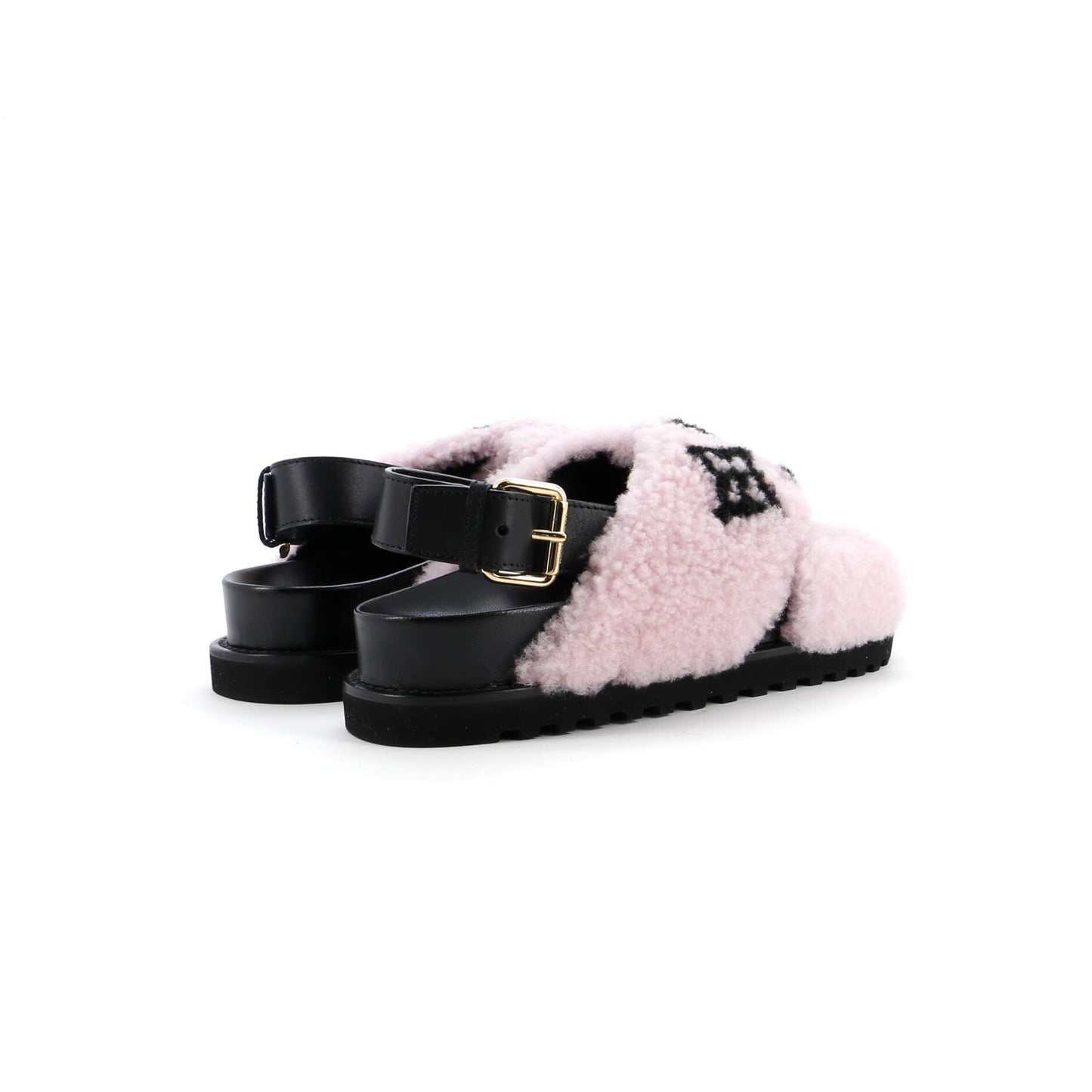 Louis Vuitton Women Paseo Comfort Slide Slingback Sandals Shearling Leather Shoes Leather 3077991