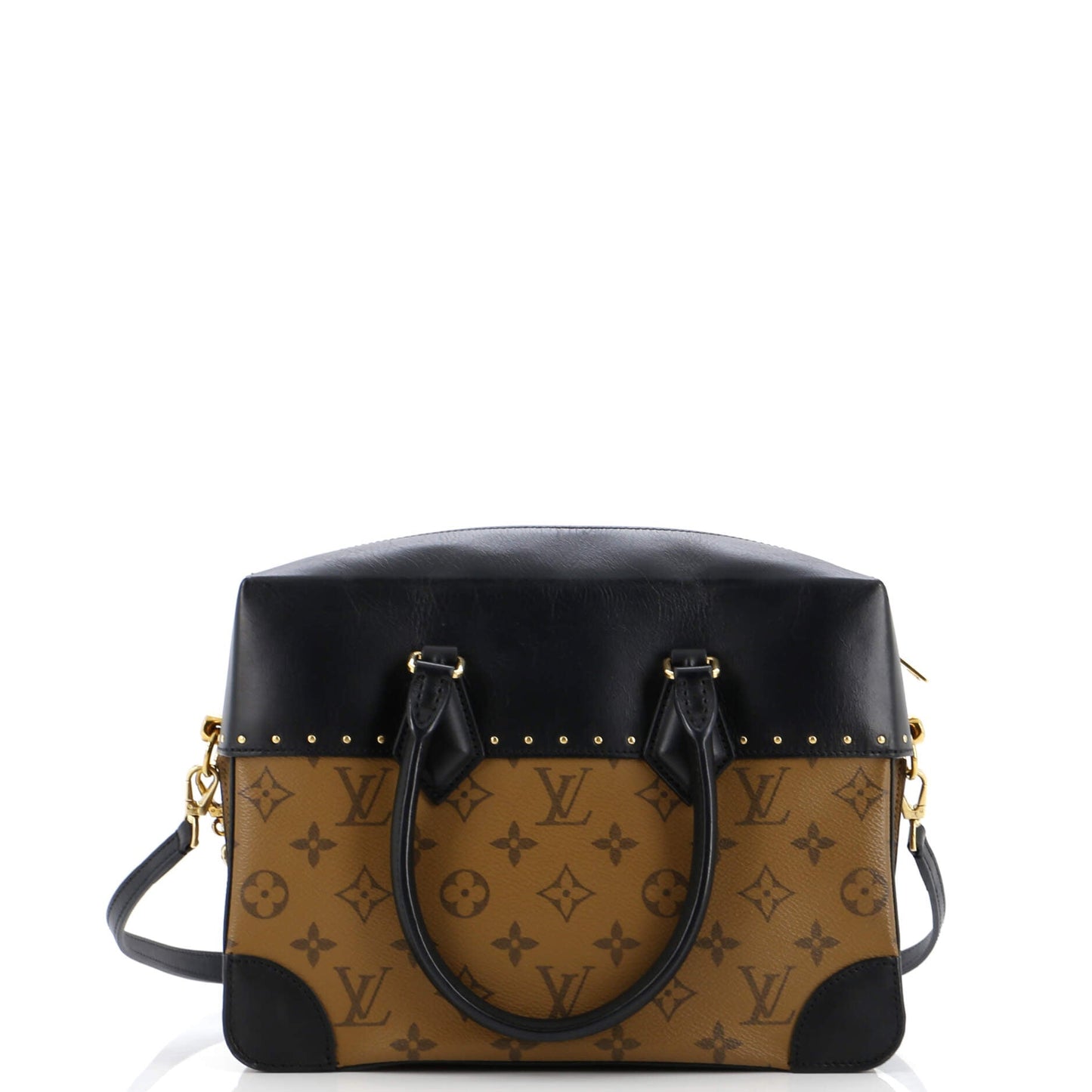 Louis Vuitton City Malle Handbag Reverse And Mm Leather Canvas Travel Bag