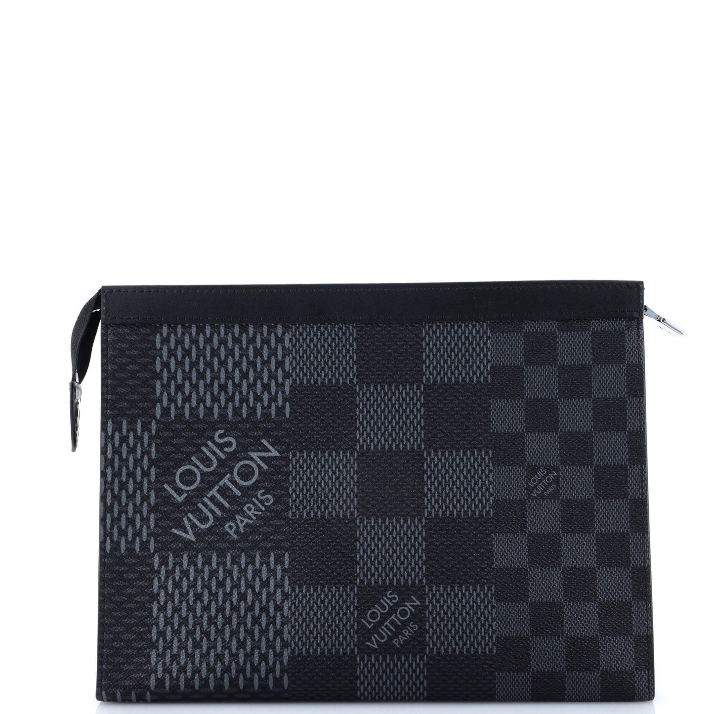 Louis Vuitton Pochette Voyage Limited Edition Damier Graphite Giant Clutch Bag