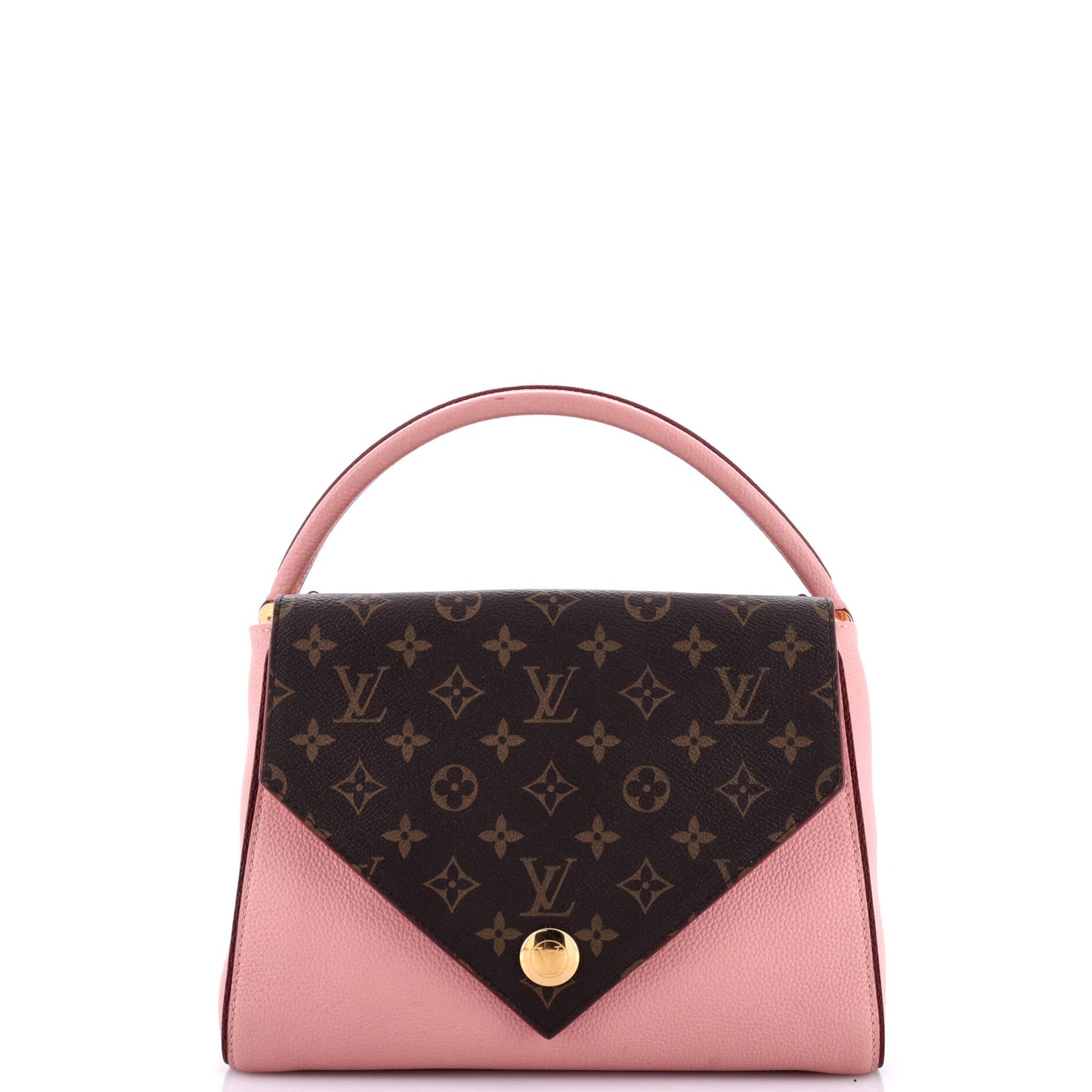 Louis Vuitton Double Handbag Calfskin With Canvas Monogram Travel Bag Canvas 3082521