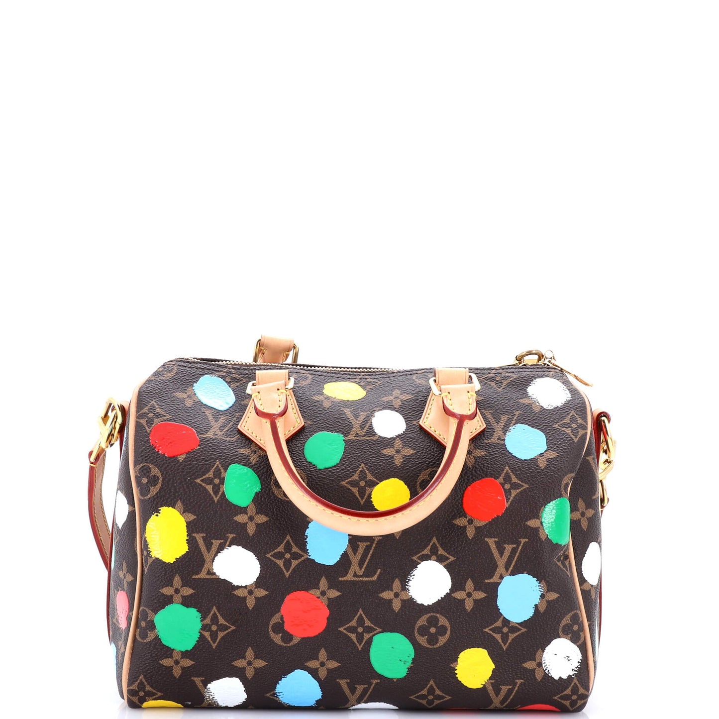 Louis Vuitton Speedy Bandouliere Bag Yayoi Kusama Painted Dots Canvas Monogram Shoulder Bag Canvas 253083002