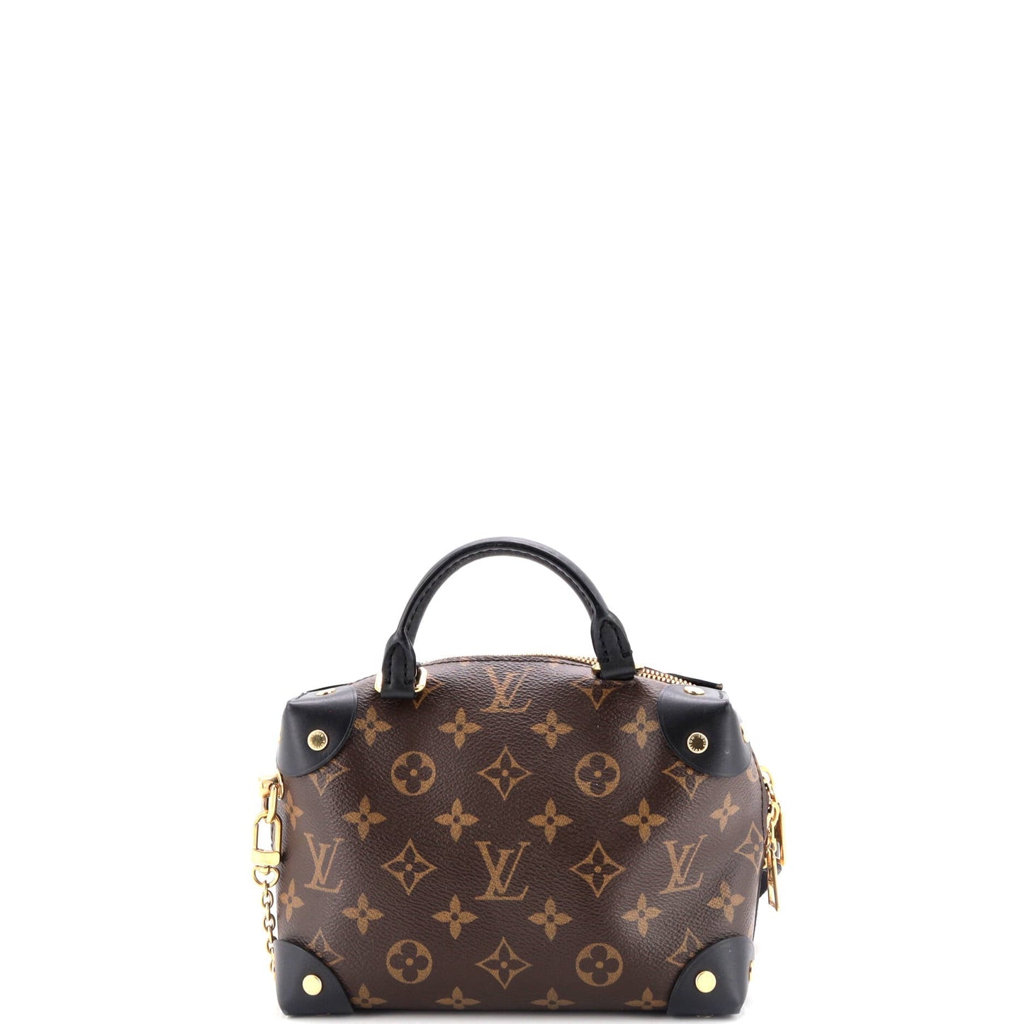 Louis Vuitton Petite Malle Souple Handbag Canvas Monogram Shoulder Bag