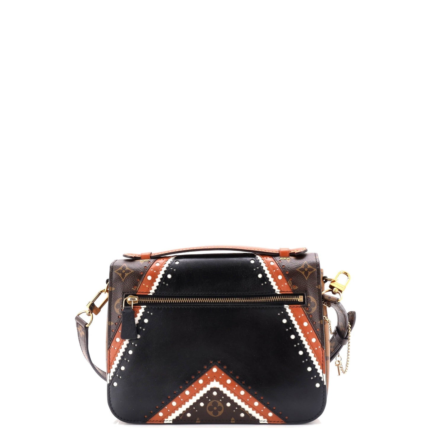 Louis Vuitton Pochette Metis Limited Edition Brogue Reverse And Leather Canvas Shoulder Bag