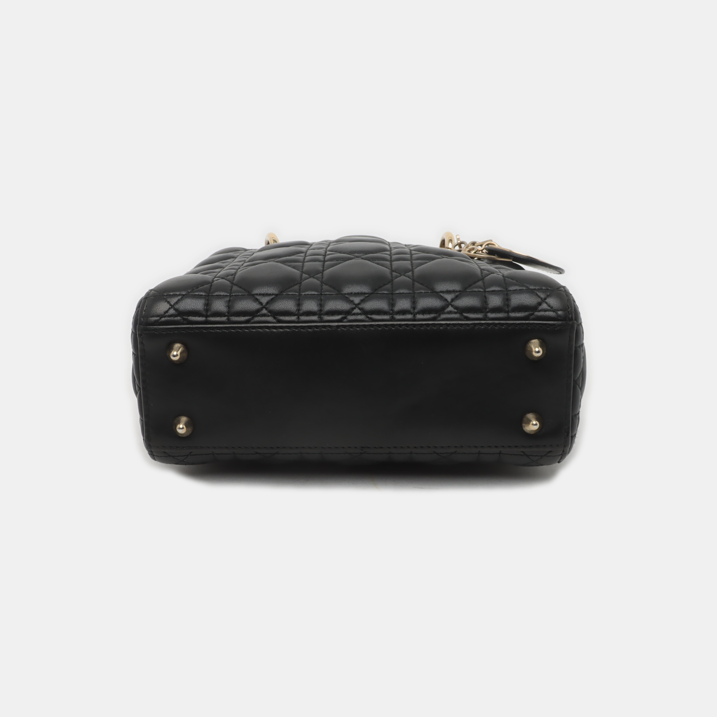 Dior Lady My Abc Lambskin Handbag Leather Black Travel Bag