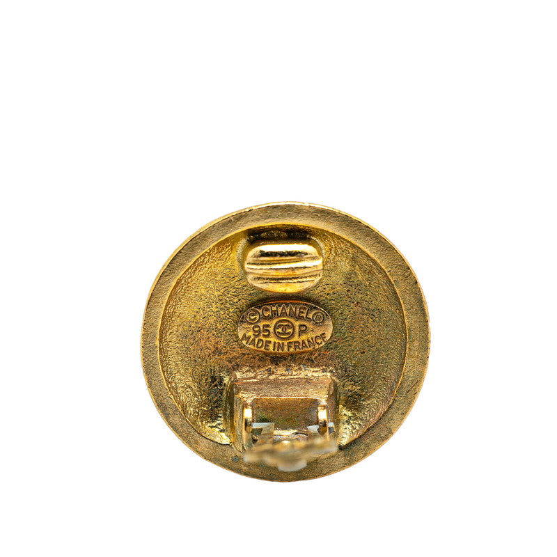Gold Plated Coco Mark Earrings Jewelry Classic