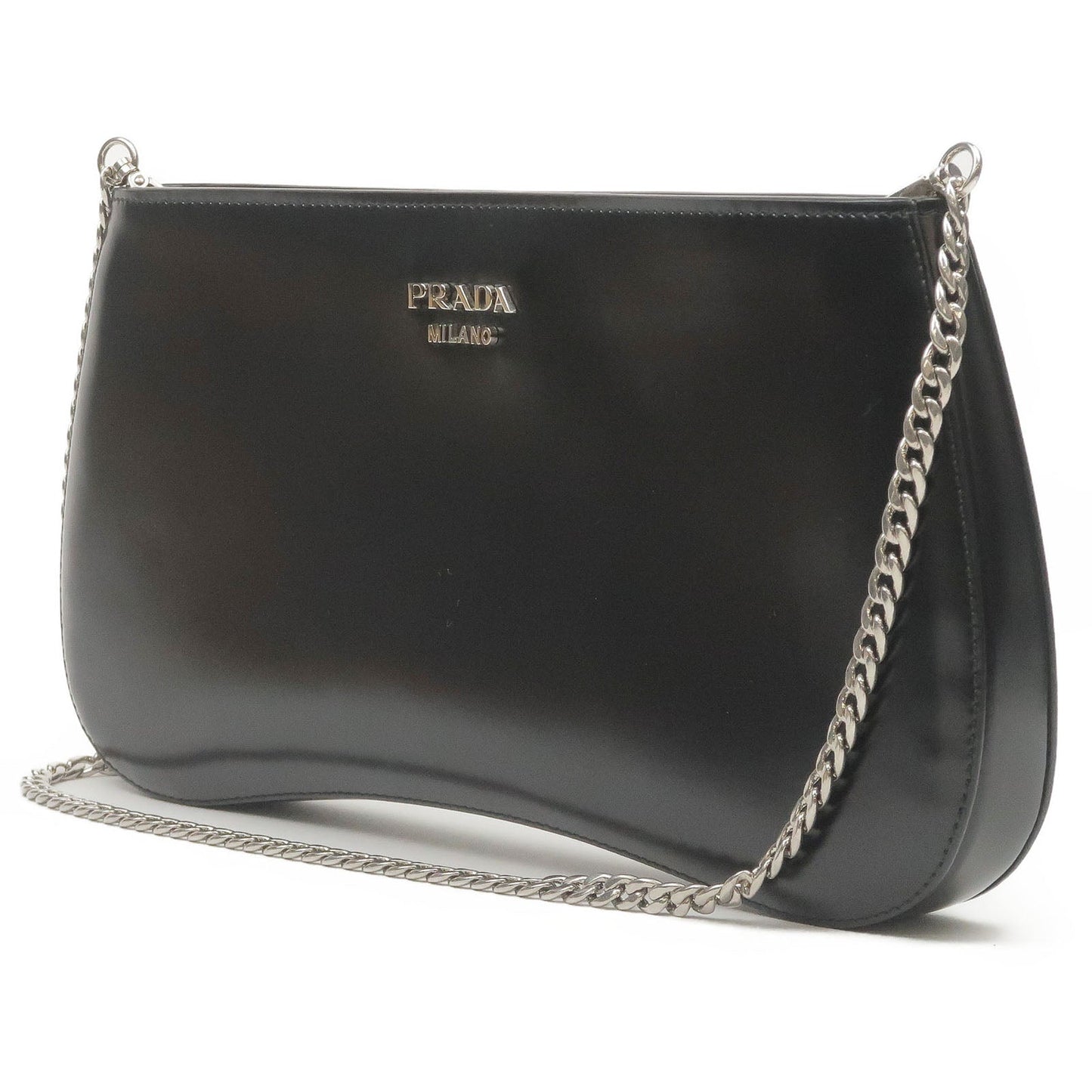 Prada Prada Sydney Leather 2Way Chain Shoulder Bag Black 1Bf085 35106 10