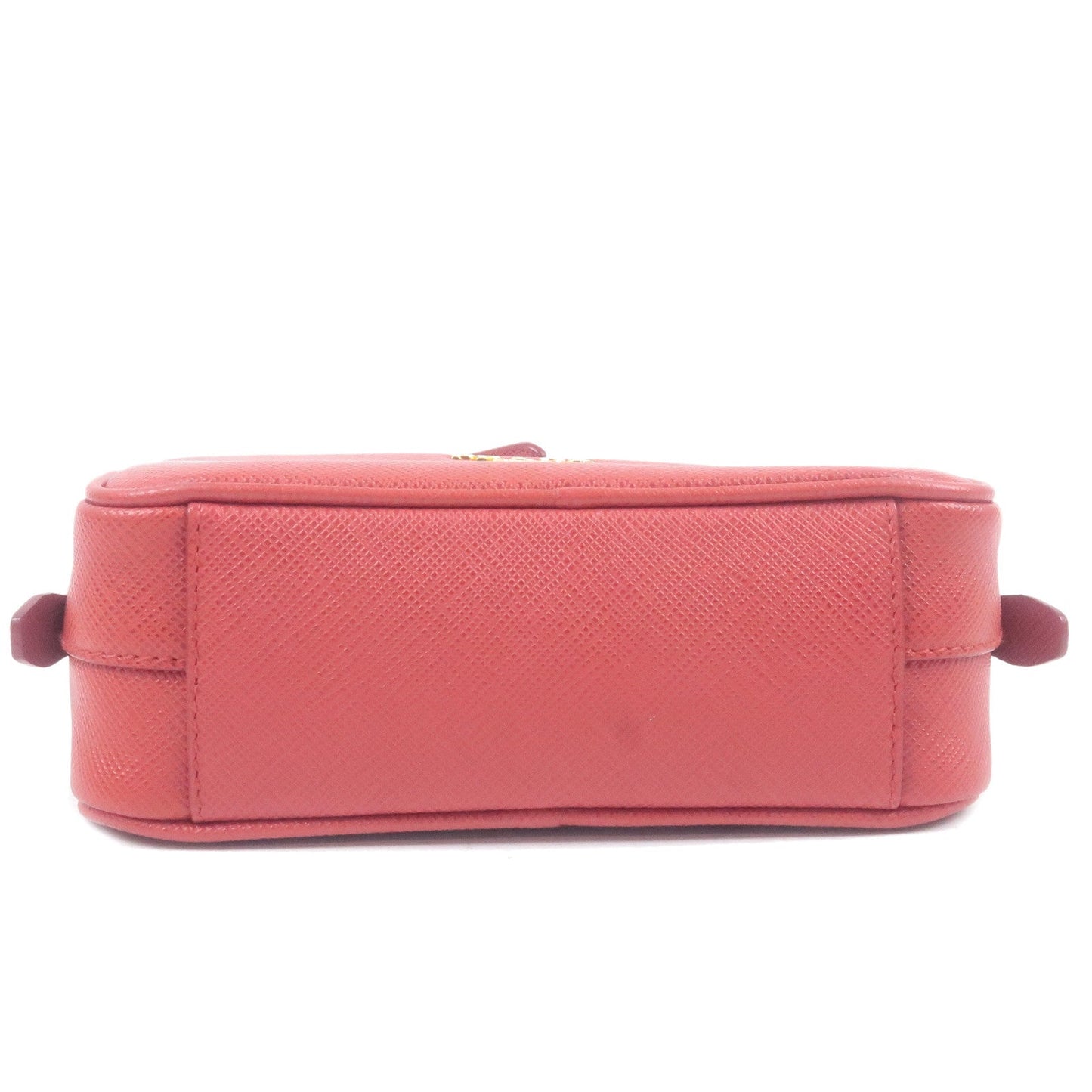 Prada Prada Leather Shoulder Bag Purse Fuoco Red 1Nf674