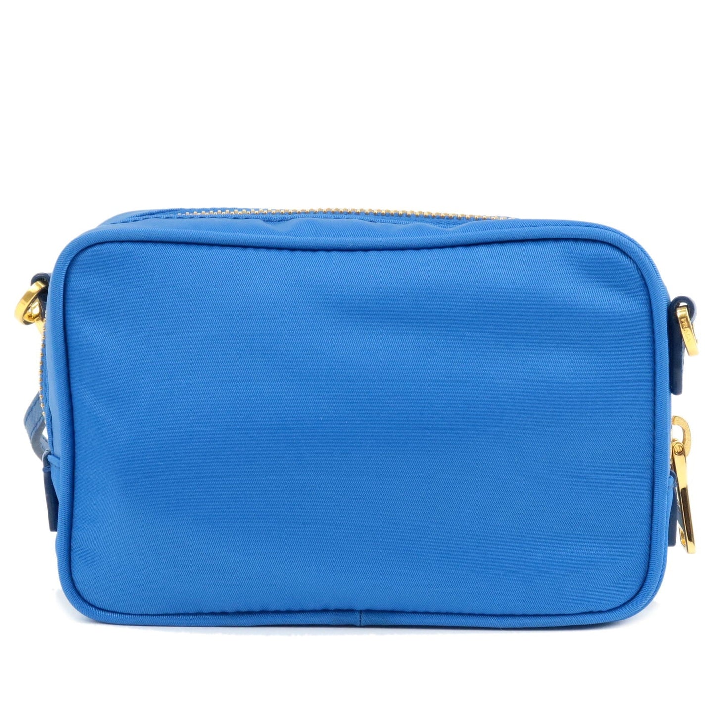 Prada Prada Logo Nylon Leather Ribbon Shoulder Bag Blue
